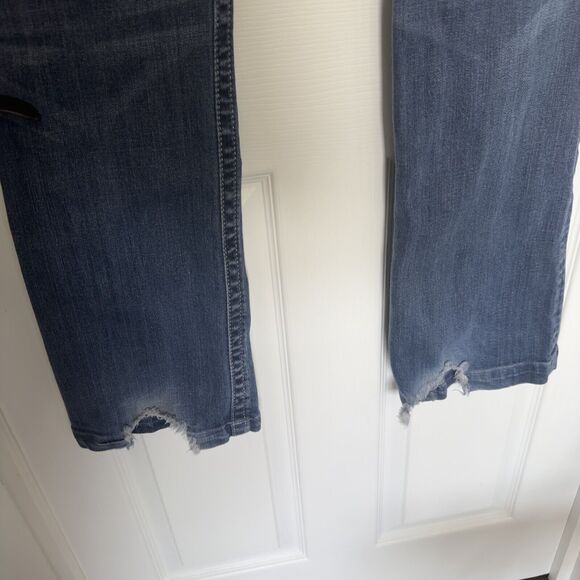 Miss Me JP4656B9 Signature Boot Jeans Embellished 8” Rise Womens Size 32 Raw - Picture 5 of 9